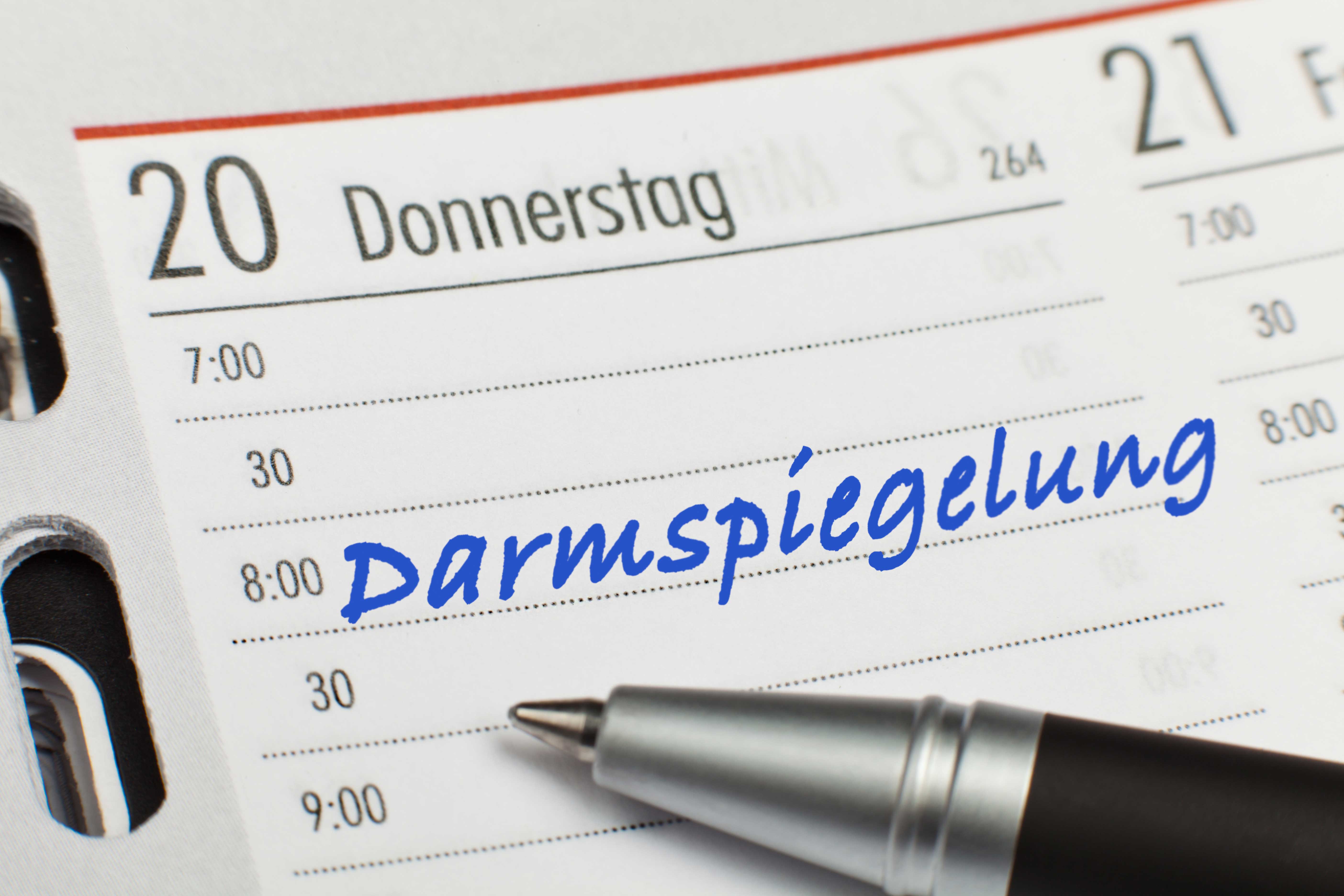 Kalendereintrag Darmspiegelung